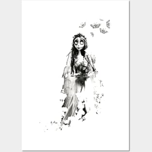 Corpse Bride Emily Butterflies Girl Posters and Art